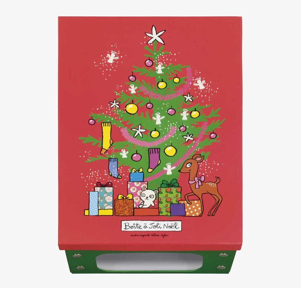 Låda Ihopfällbar Julpynt från Derriére la porte med julmotiv