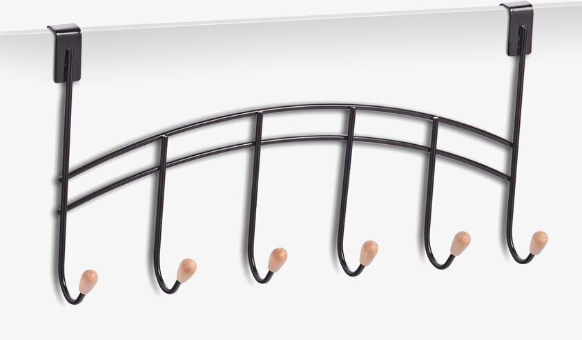 Dörrhängare 6 krokar Zeller Krokar Upphängare Dörrkrokar Förvaringskrokar