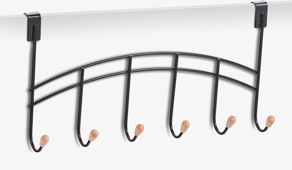 Dörrhängare 6 krokar Zeller Krokar Upphängare Dörrkrokar Förvaringskrokar