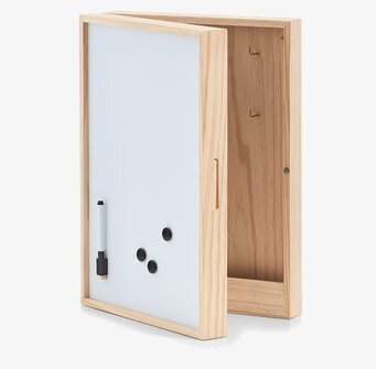 Bild av stilrent nyckelskåp med whiteboard-funktion