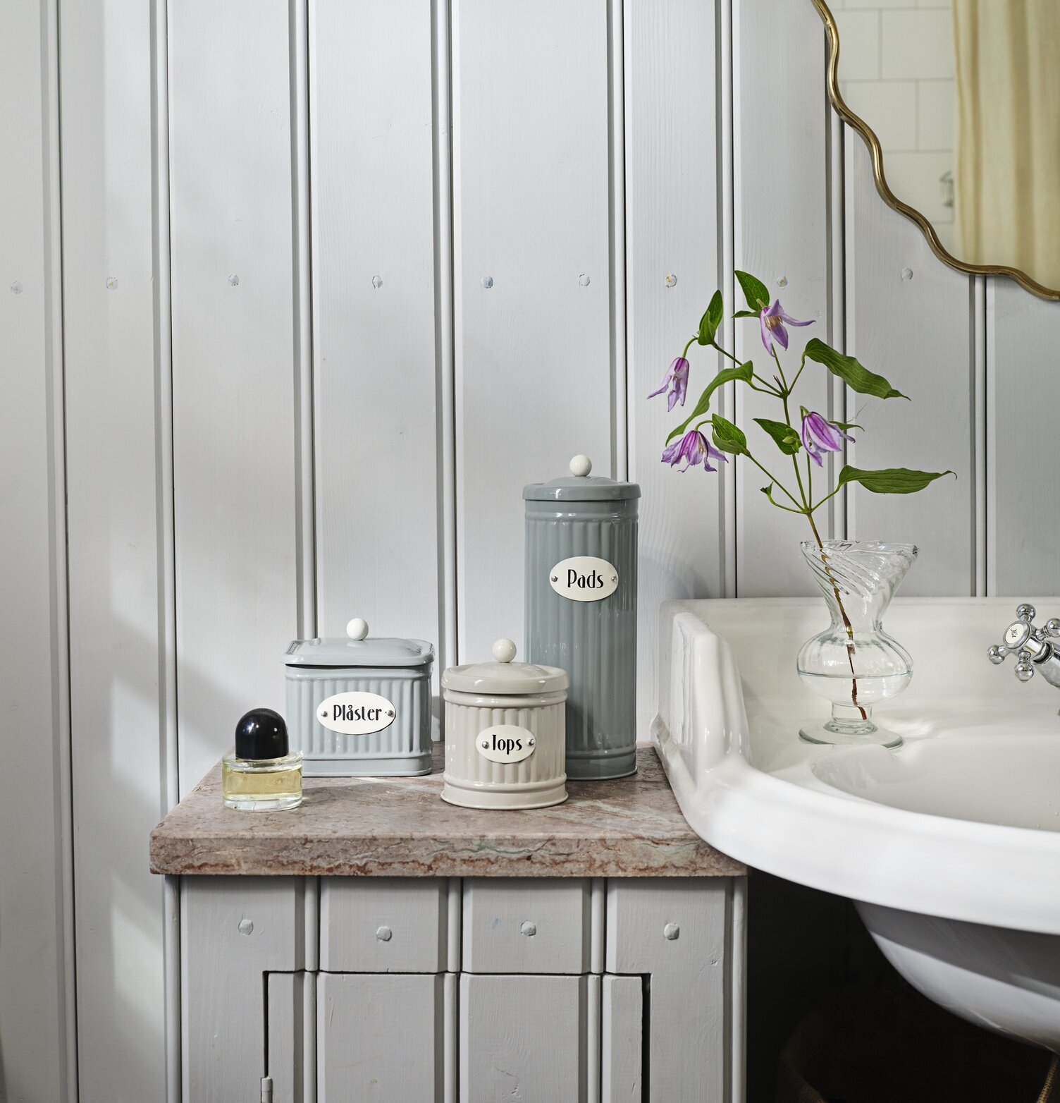 Plåtburk Hugo Plåster Beige Grön Pads Tops Strömshaga Plåtburkar Metallburkar