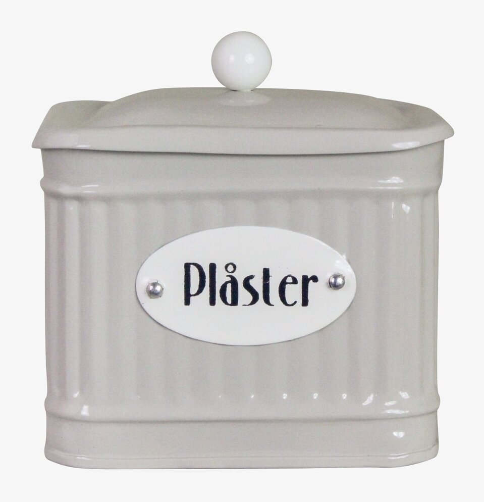 Plåtburk Hugo Plåster Beige Strömshaga Plåtburkar Metallburkar