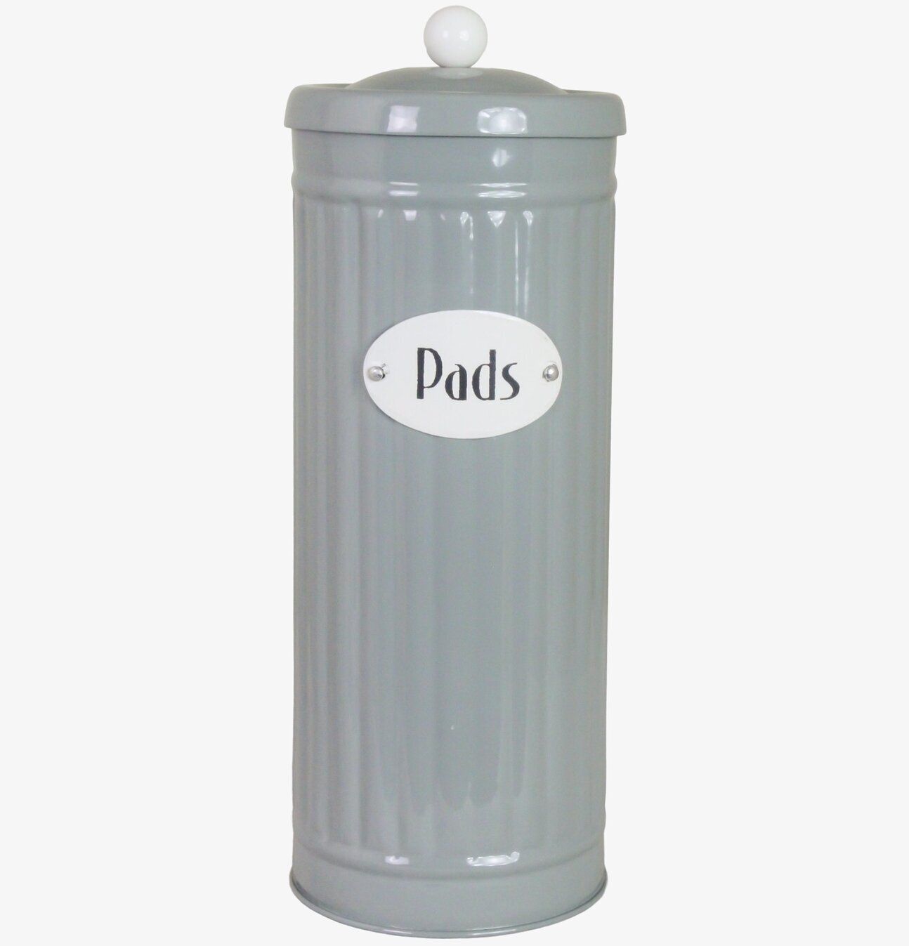 Bild av grågrön plåtburk med vintage och retro charm