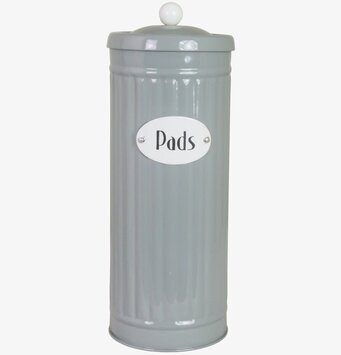 Bild av grågrön plåtburk med vintage och retro charm