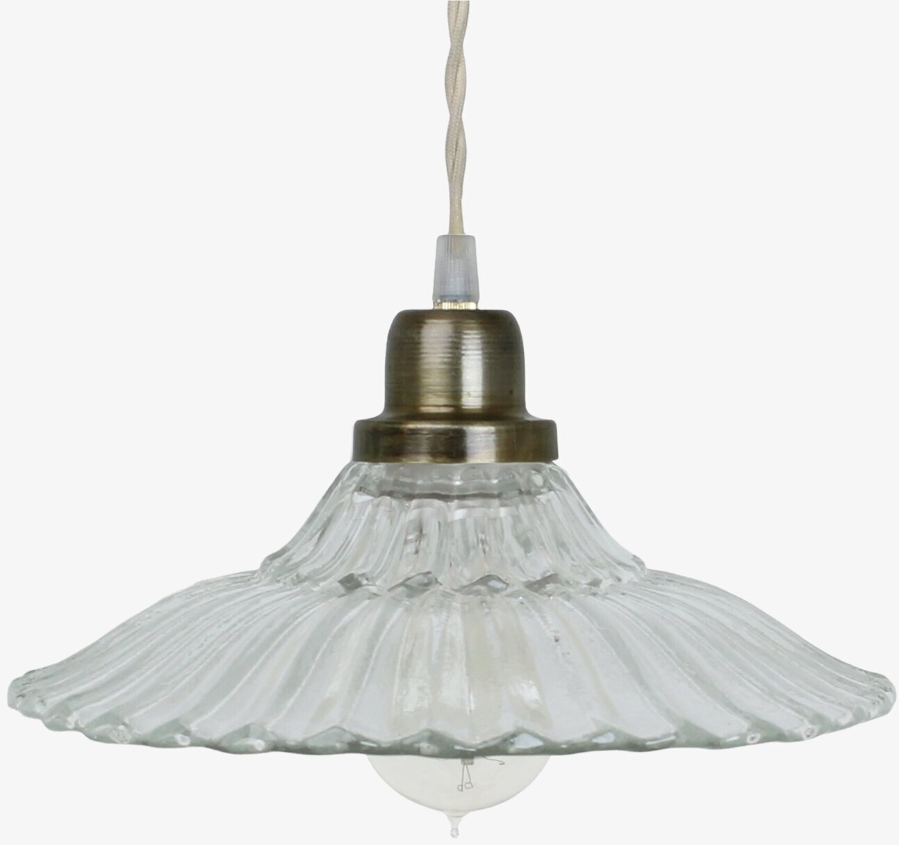 Taklampa Gunilla Bred Klar/Antik Mässing Strömshaga Lampor Taklampor Golvlampor Bordslampor LED-lampor Ledlampor Fönsterlampor Ljusslingor för dekoration