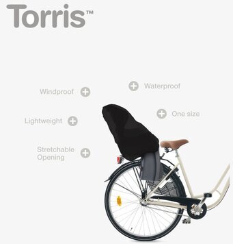 Överdrag Torris Svart från Annat monterat på cykelbarnstol