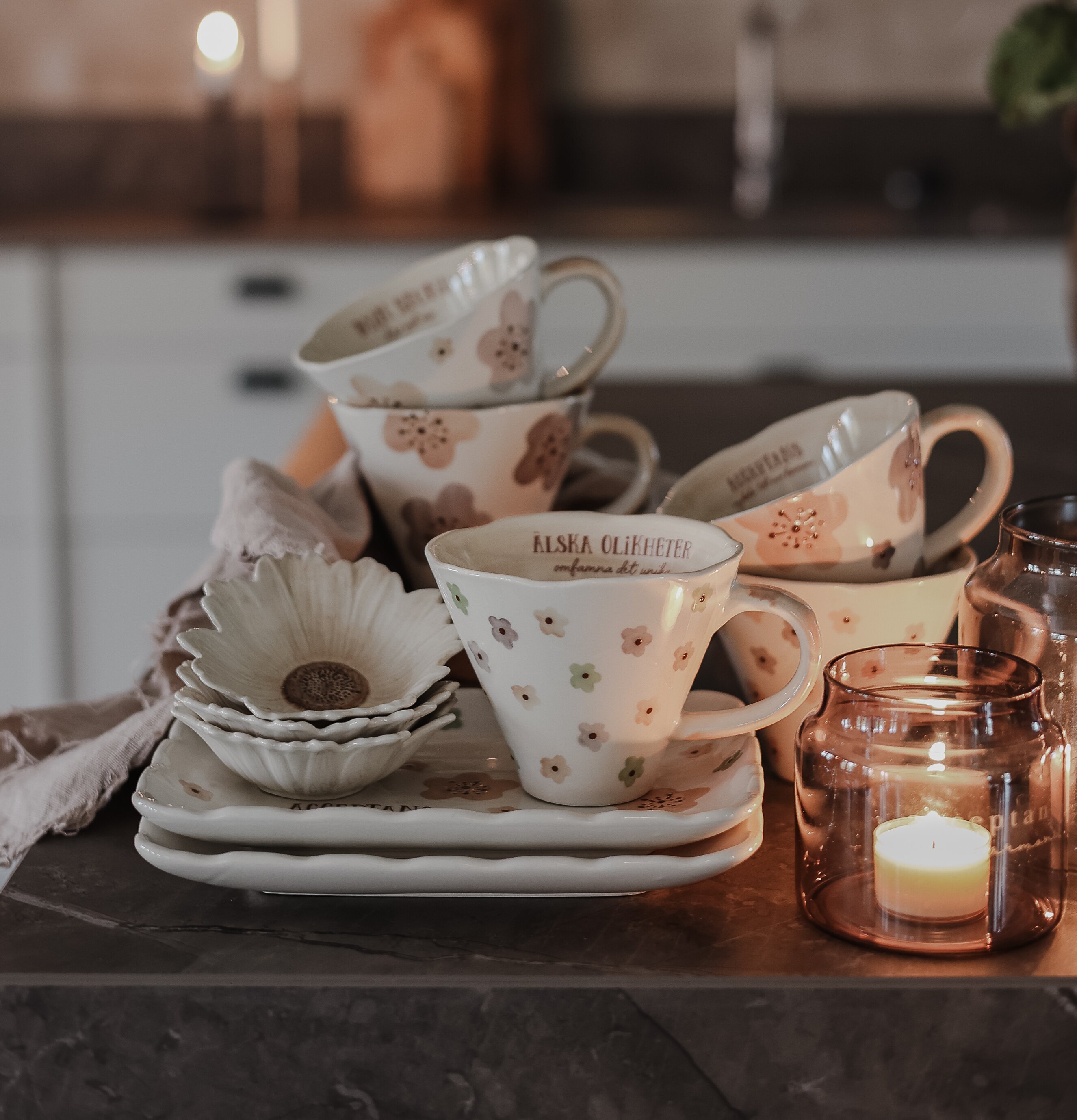 Mugg Acceptans Inre Harmoni - Majas Cottage Älska Olikheter Varje dag en ny seger Min stund