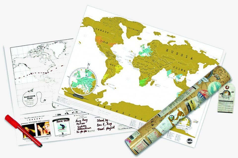 Scratch Map Travel från Annat, världskarta för resenärer