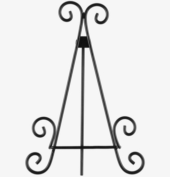 Foto av stilrent och funktionellt svart tallriksstativ