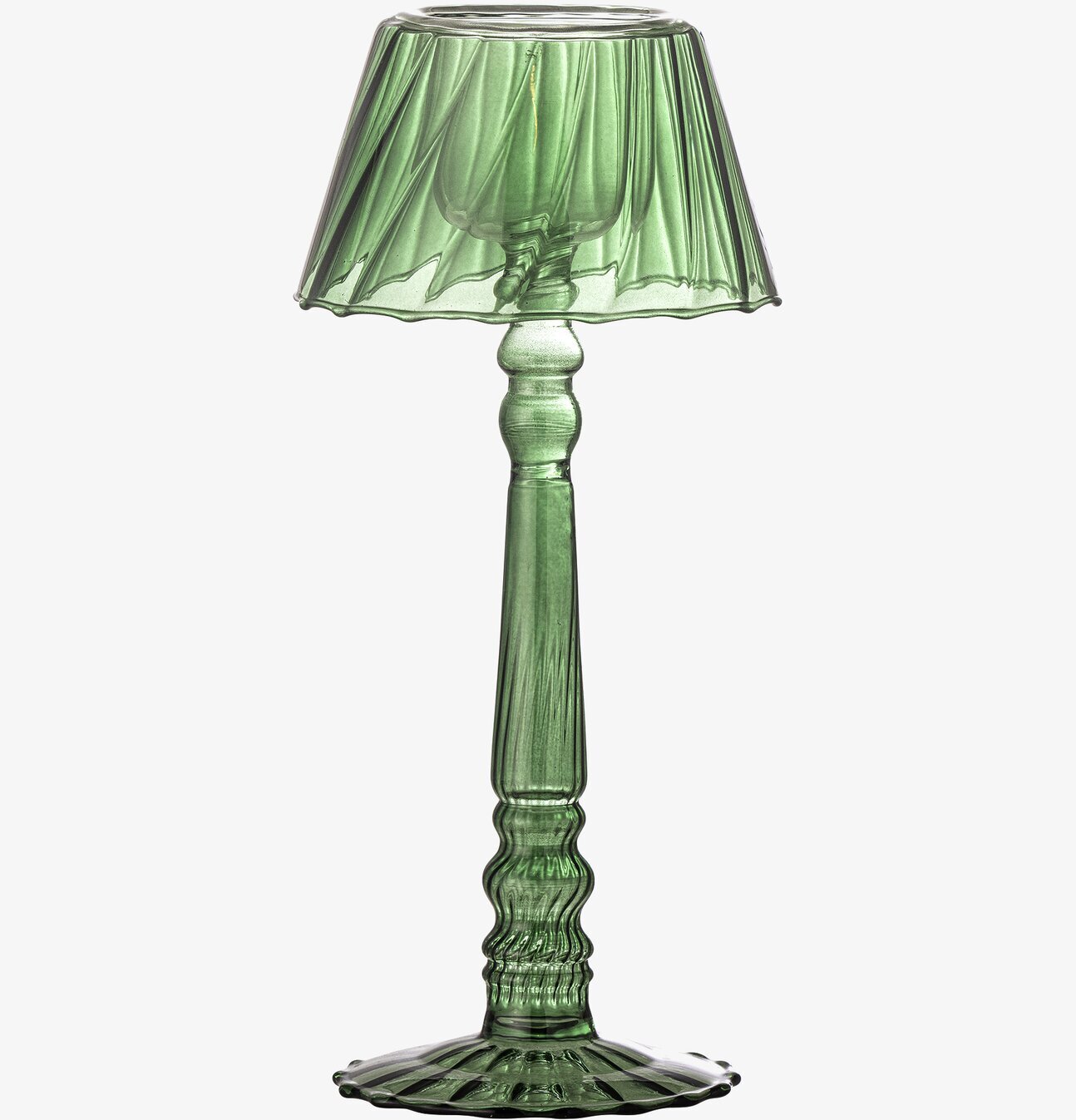 Ljusstake Värmeljus Grön Stor Bloomingville Ljusstakar Adventsstakar Ljushållare Ljushyllor Lyktor Endless Light Ljuslyktor