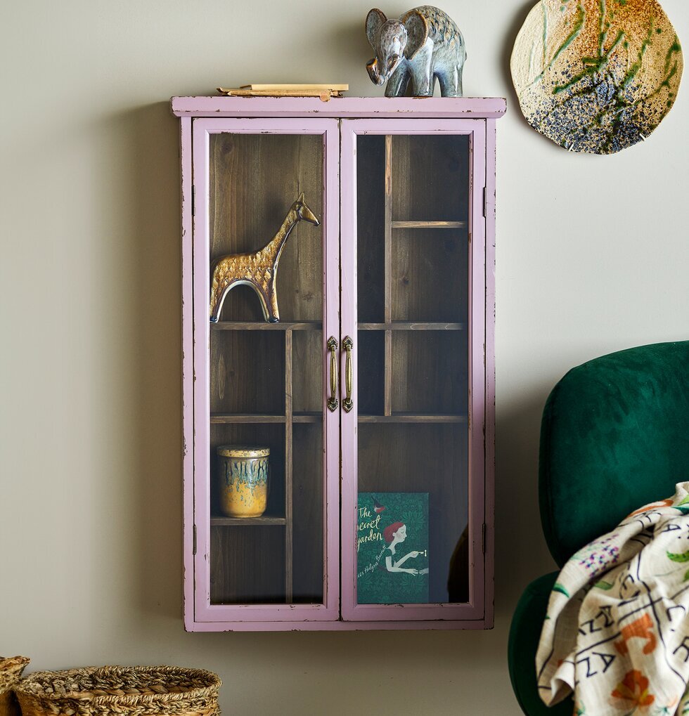 Väggskåp Hazem Rosa Bloomingville Skåp (ej för nycklar eller medicin) Vägghyllor som mer är en möbel