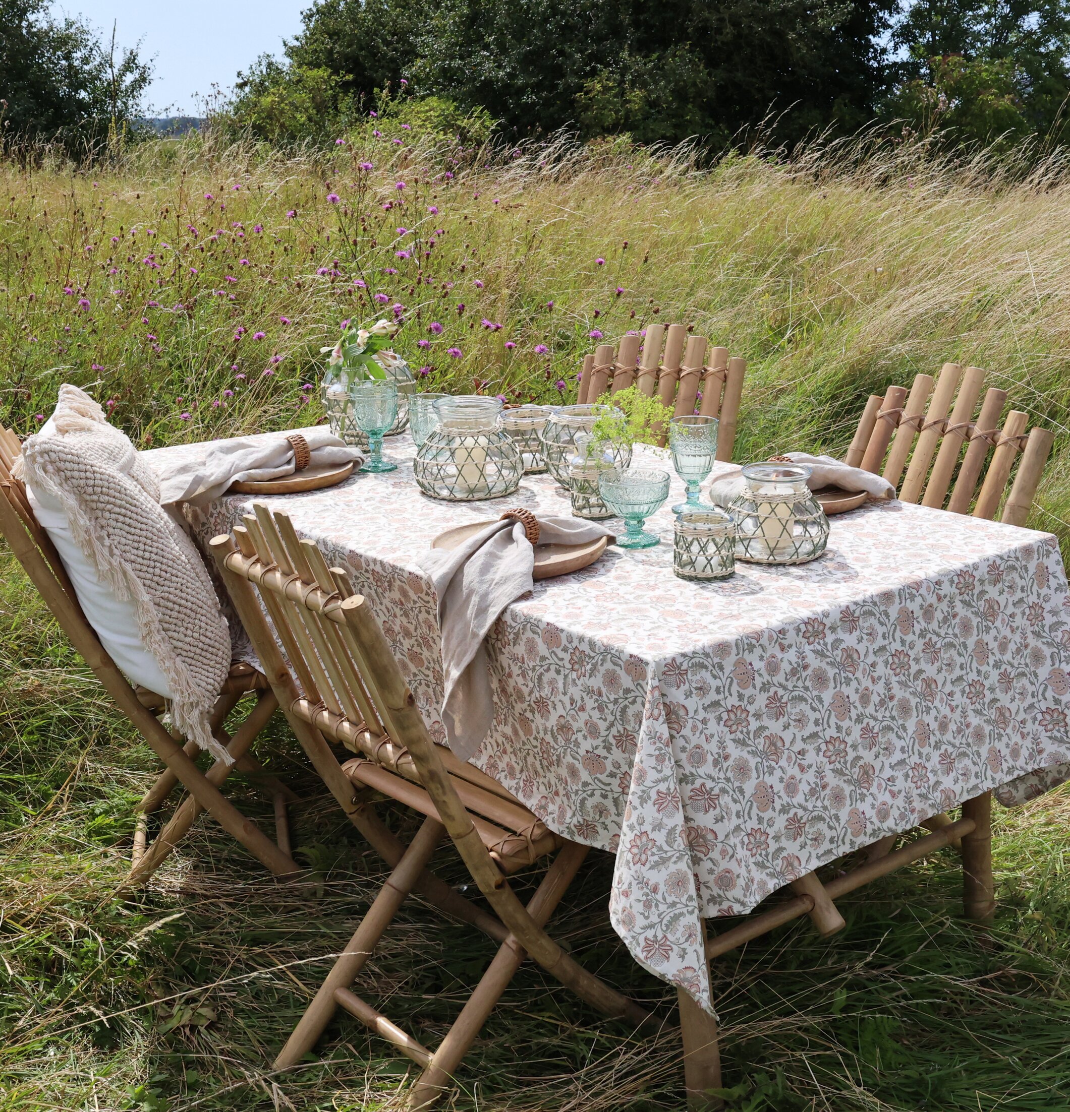 Bordsduk Med Blomsterprint AIX Chic Antique Bordsdukar & löpare bordslöpare