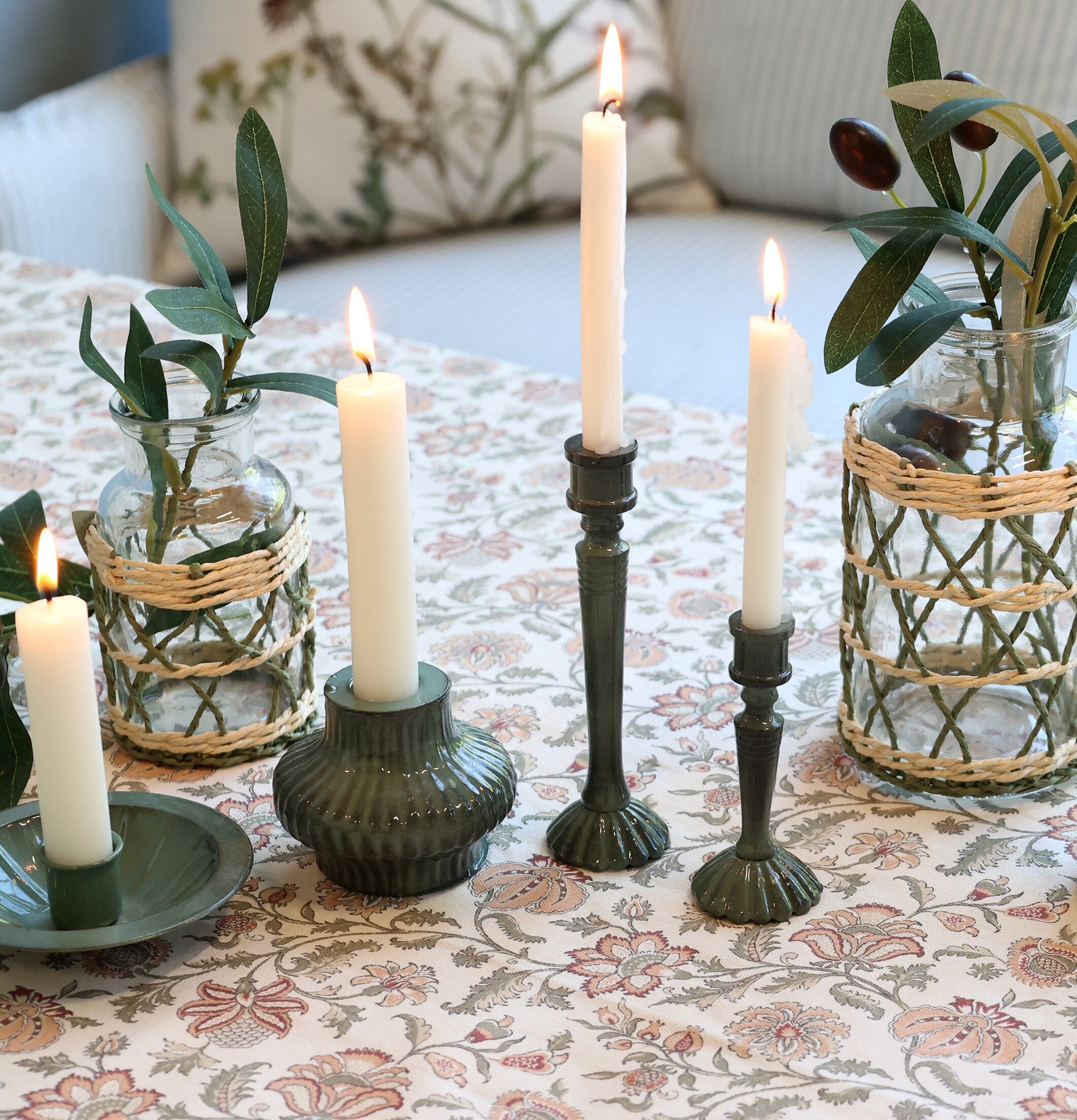 Bordsduk Med Blomsterprint AIX Chic Antique Bordsdukar & löpare bordslöpare