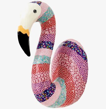 Flamingo Rosa från Rice, färgglad och mönstrad dekoration