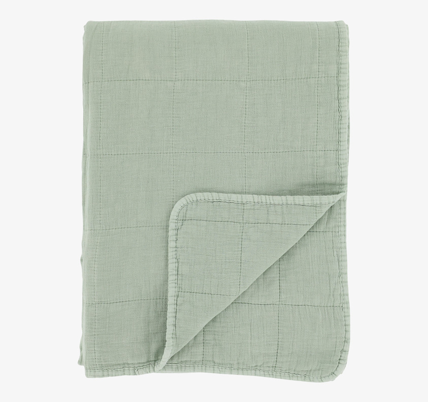 Aix Pläd Vintage Grön Chic Antique Täcken, filtar, plädar och överkast Filtar Plädar Överkast