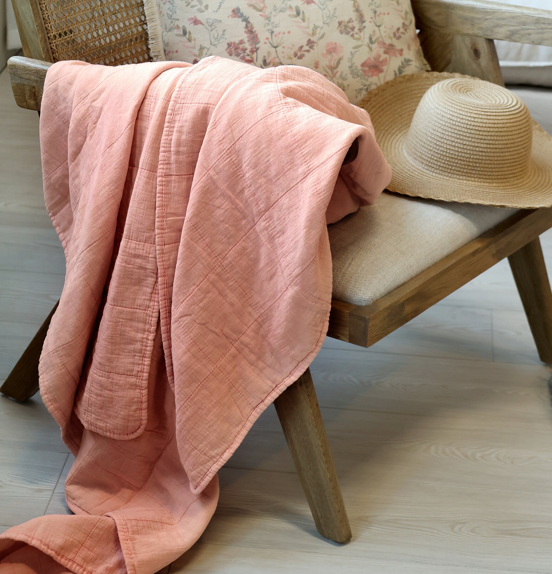 Aix Pläd Vintage Rosa Chic Antique Täcken, filtar, plädar och överkast Filtar Plädar Överkast