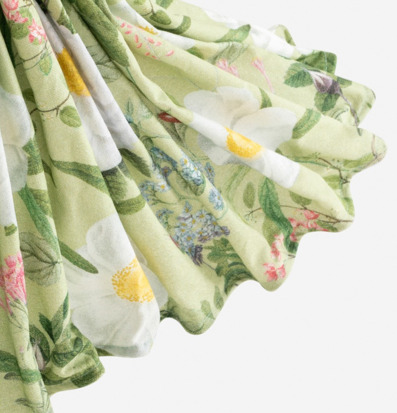 Bild av botaniskt mönstrad bordslampa för heminredning