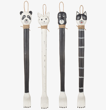 Bild av ryggkliare med djurmotiv för stil och funktion