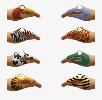 Handtatueringar Djur från Worldwide co visar åtta djurmotiv