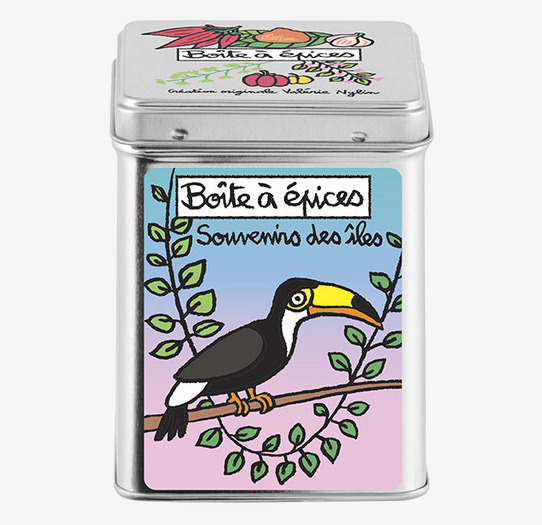 Plåtburk Kryddkor Tropical Derriére la porte Plåtburkar Metallburkar