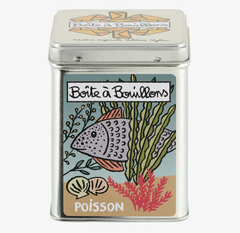 Bild av fyrkantig plåtburk med marint tema och design