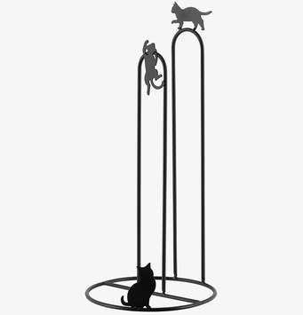 Bild av en charmfull pappershållare med kattdesign