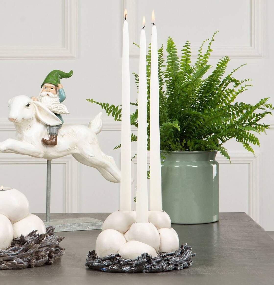 Ljusstake Ägg 3 Kronljus Antik Finish A Lot Decoration Ljusstakar Adventsstakar Ljushållare Ljushyllor