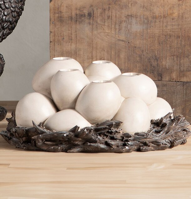 Ljusstake Ägg 5 Värmeljus Antik Finish A Lot Decoration Övrig prydnad/dekoration för inredning innemiljö