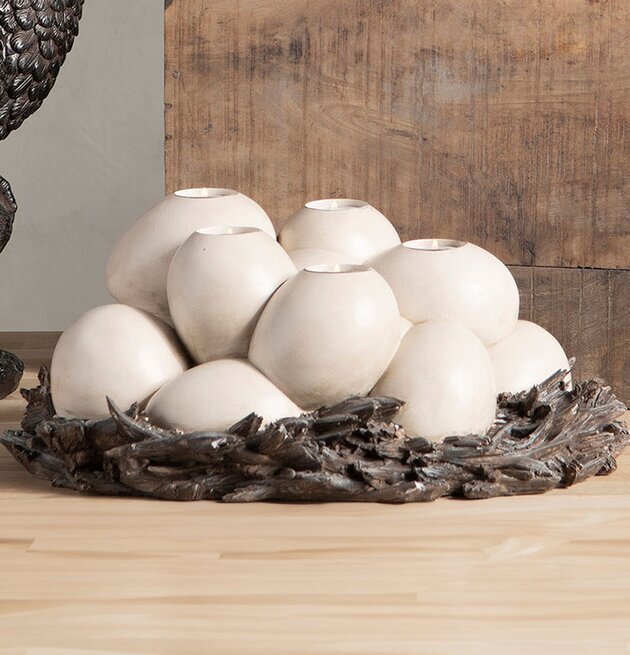 Ljusstake Ägg 5 Värmeljus Antik Finish A Lot Decoration Övrig prydnad/dekoration för inredning innemiljö