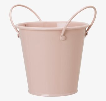 Bild av stilren rosa kruka med rundade handtag