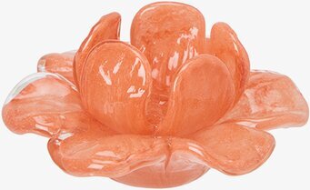 Bild av dekorativ glasblomma i aprikosfärg för hemmet