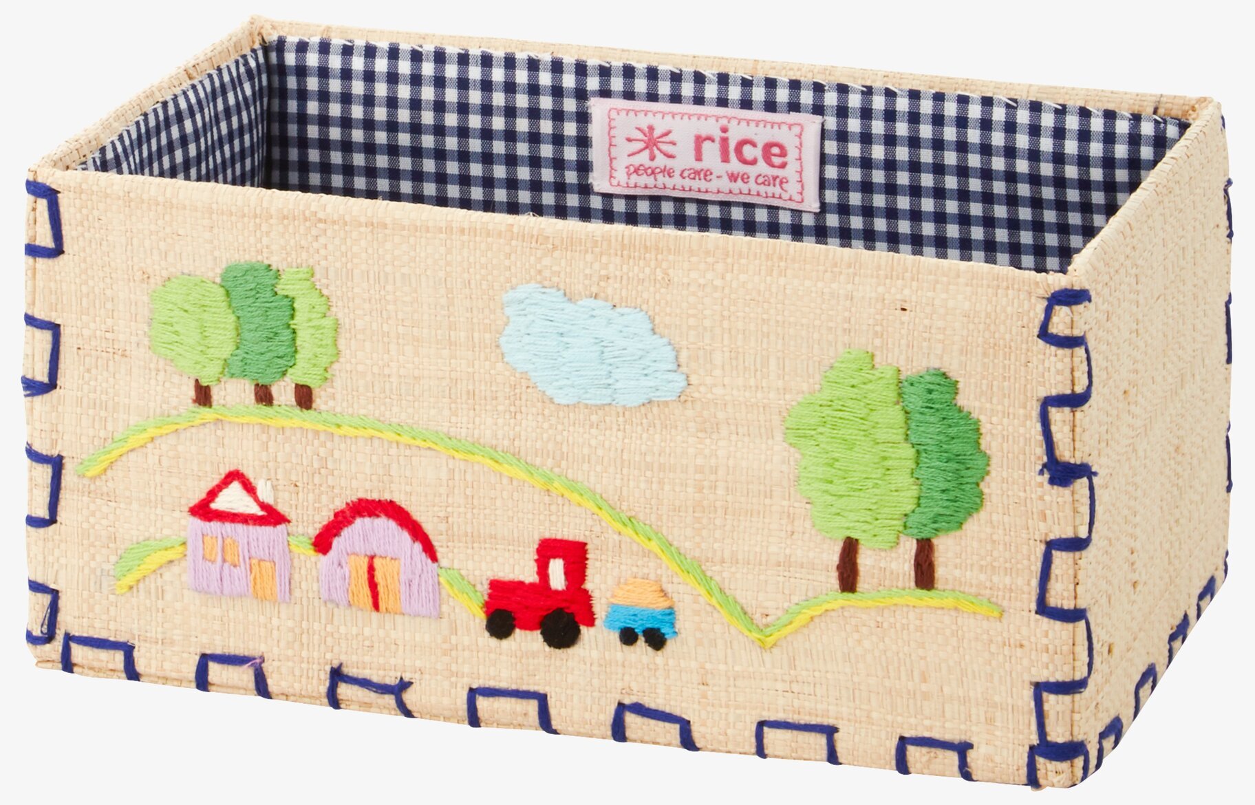 Förvaringskorg Boys Theme S från Rice med lekfullt broderi