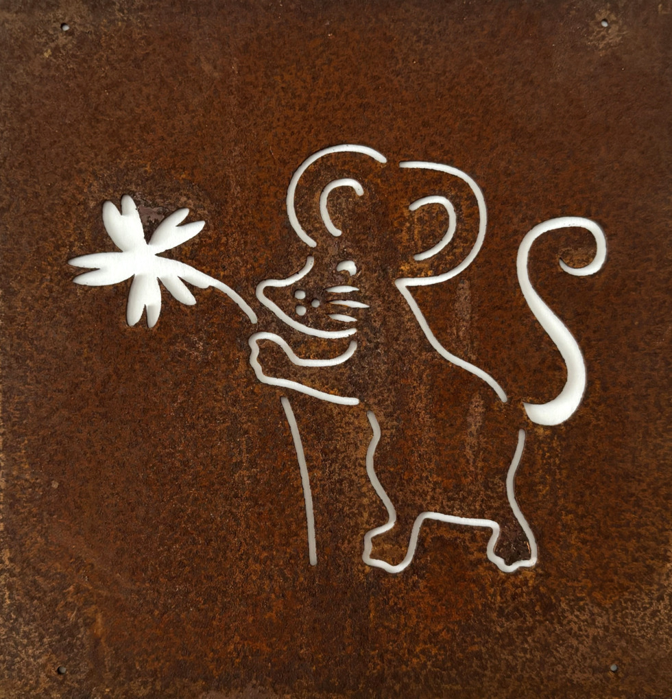 Skylt Mus (armeringsnät) Lind Decoration Utomhusskyltar Skyltar för utomhusbruk