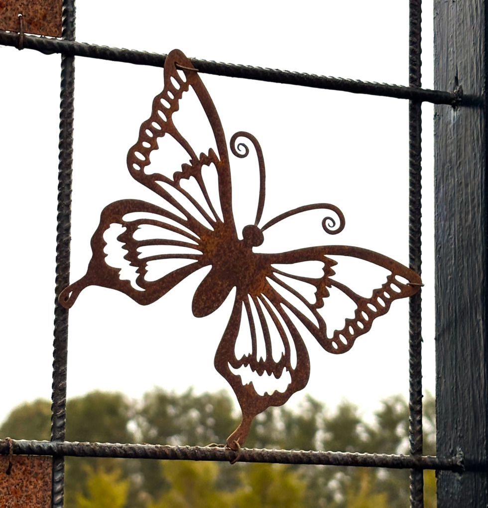 Figur Fjäril till armeringsnät med ståltråd Lind Decoration Utomhusskyltar Skyltar för utomhusbruk
