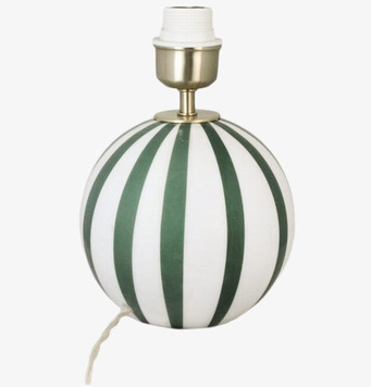 Bild av elegant randig lampfot i grönt och vitt