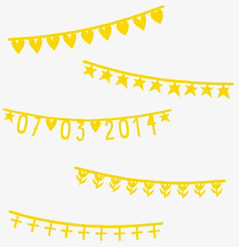 Banner Basics Gold girland från A Little Lovely Company