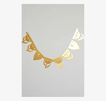 Banner Basics Gold från A Little Lovely Company på vit bakgrund