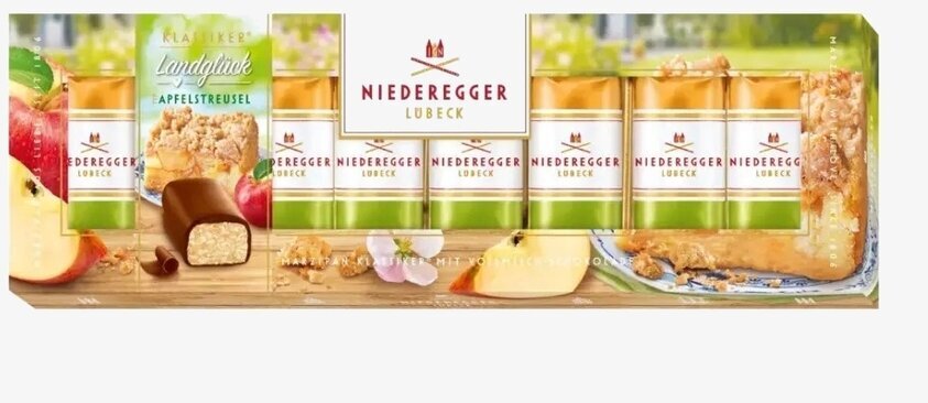 Presentask - Marsipan Äppelkaka Niederegger Choklad Chokladstrutar