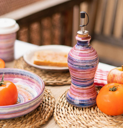 Bild av inspirerande bordsdukning i pastell och naturmaterial