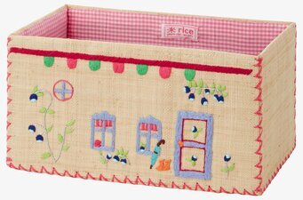 Förvaringskorg Girls Theme L från Rice med broderade detaljer