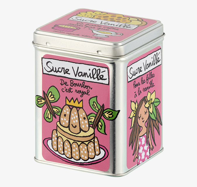 Plåtburk Vaniljsocker Derriére la porte Plåtburkar Metallburkar