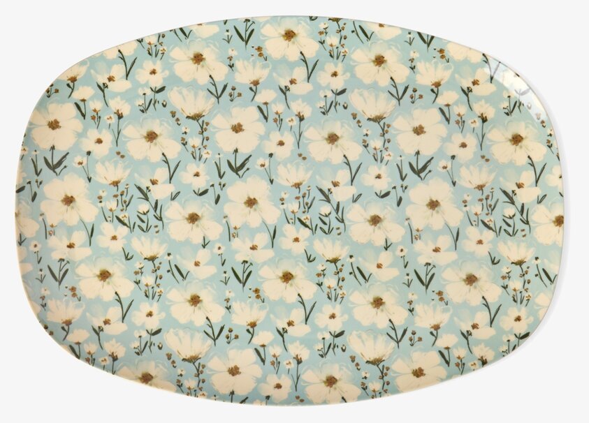 Tallrik Summer Bloom Print Rice Tallrikar Djupa tallrikar (ej skål) Desserttallrikar Assietter Barntallrikar Picknicktallrikar