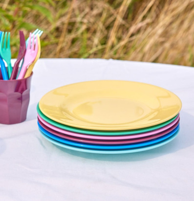 Tallrikar Melamin 6-Pack Rice Djupa tallrikar (ej skål) Desserttallrikar Assietter Barntallrikar Picknicktallrikar