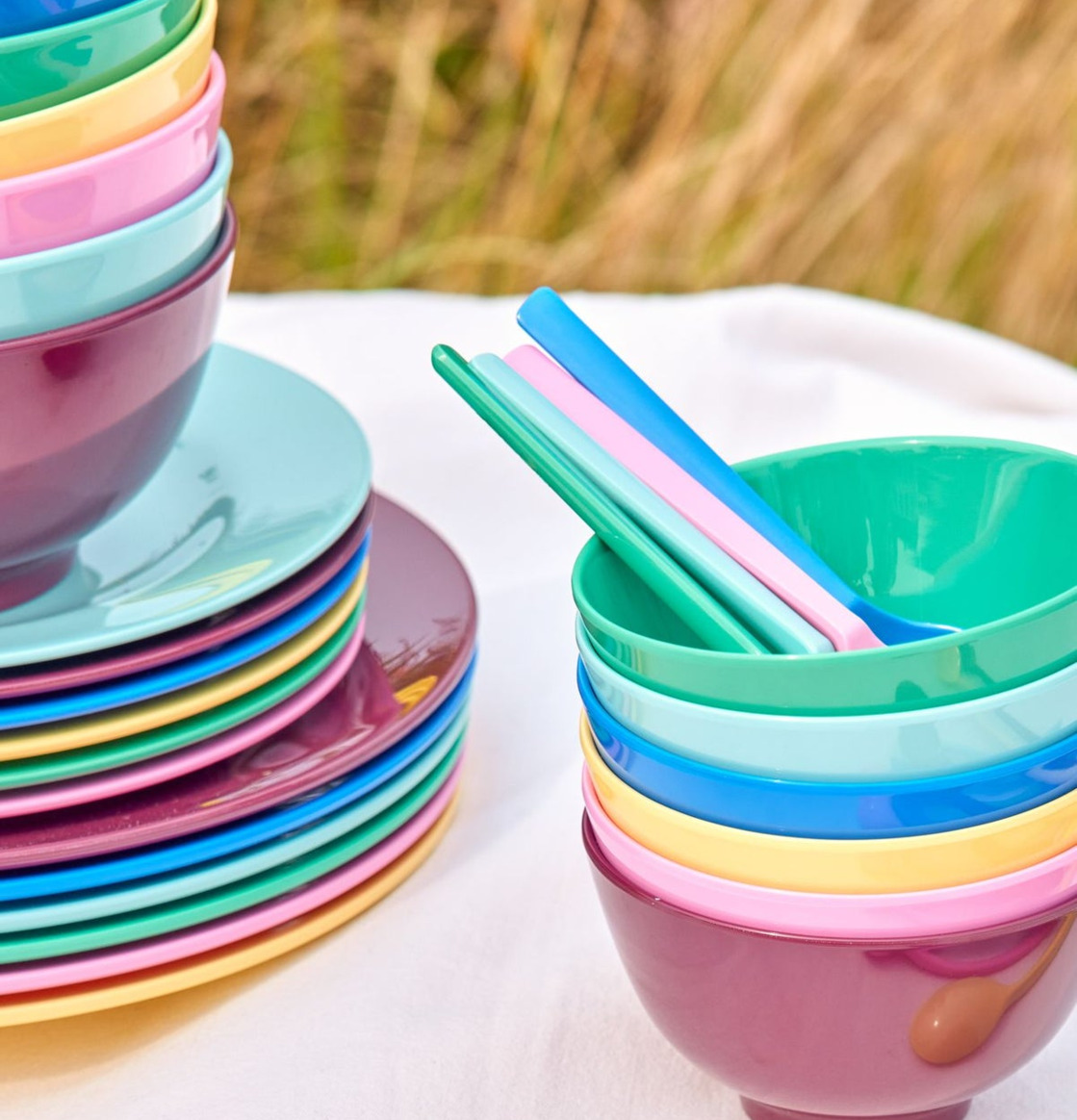 Assietter Melamin 6-Pack Rice Tallrikar Djupa tallrikar (ej skål) Desserttallrikar Barntallrikar Picknicktallrikar