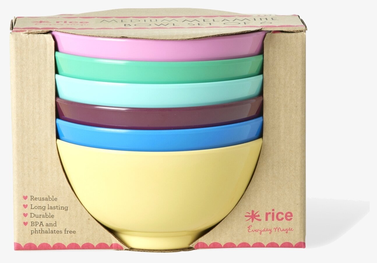 Skålar Melamin 6-pack Rice att äta ur tilltugg Såskannor/Vispskål Skål servering Matlådor Förvaring av lunch/mat Lunchboxar