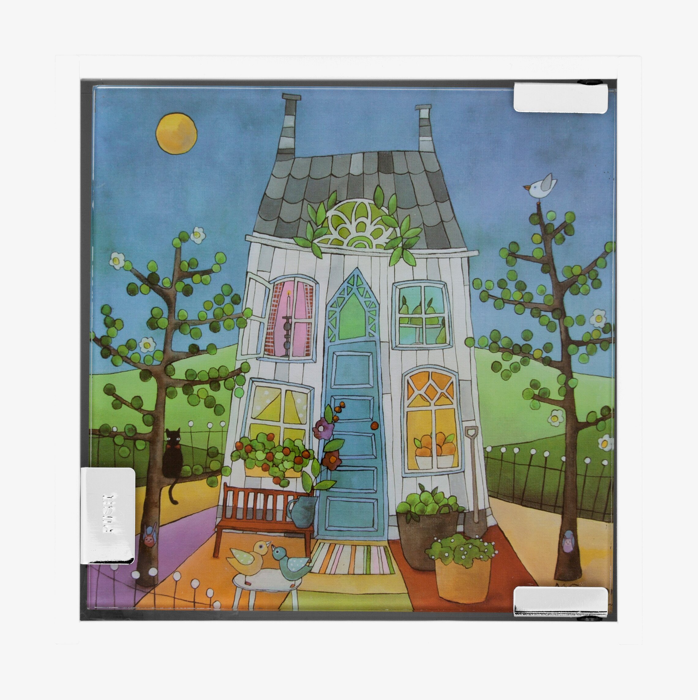 Nyckelskåp Solskenshus från Dixie med färgglatt husmotiv