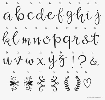 Letter Set Script från A Little Lovely Company med bokstäver