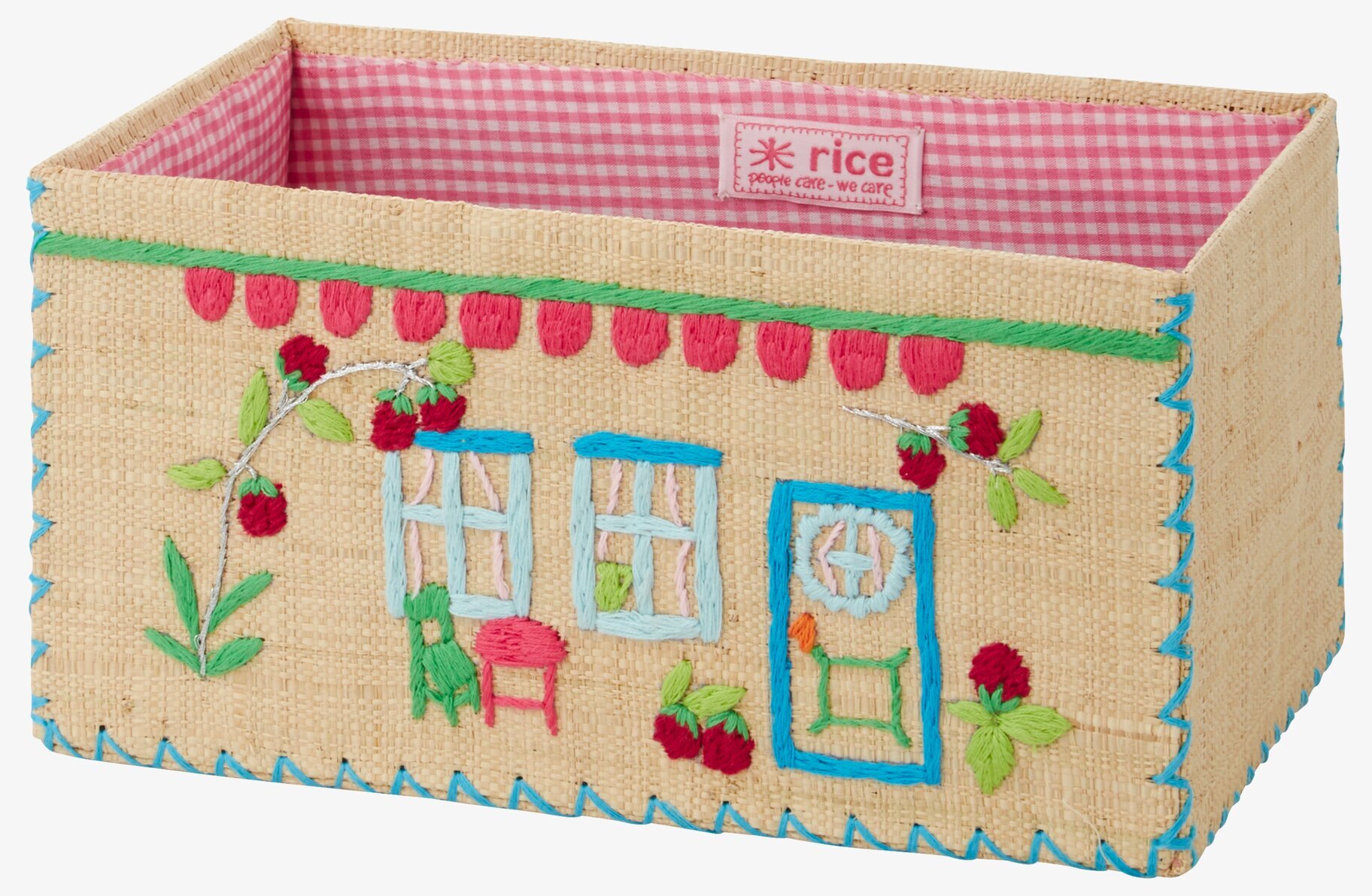 Förvaringskorg Girls Theme M från Rice med broderade motiv
