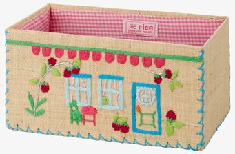 Förvaringskorg Girls Theme M från Rice med broderade motiv