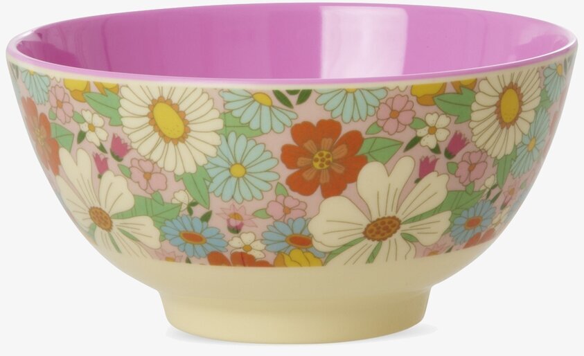 Skål Flower Power Print Rice Skålar att äta ur tilltugg Såskannor/Vispskål servering Matlådor Förvaring av lunch/mat